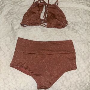 Montce swim bikini set pink sparkles